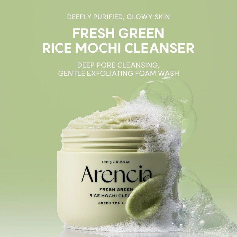 Arencia Fresh Green Rice Mochi Cleanser 120g - Image 4